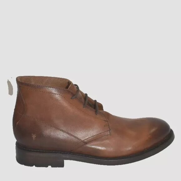 New! Frye Bowery Chukka Boot Cognac Brown Size 10 40119 DD357A - Picture 1 of 8